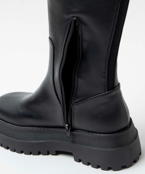 WEGO（ウィゴー）の「★WEGO/ボリュームロングブーツ（ブーツ・レディース・ブラック・MEDIUM/LARGE）」の9枚目の写真