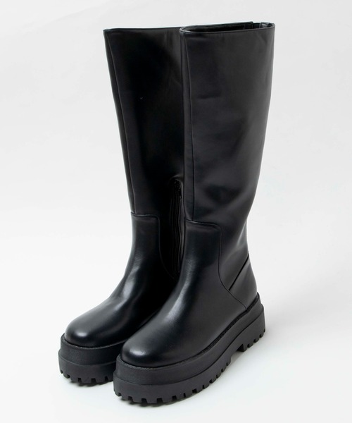 WEGO（ウィゴー）の「★WEGO/ボリュームロングブーツ（ブーツ・レディース・ブラック・MEDIUM/LARGE）」の5枚目の写真