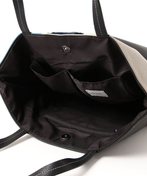 mimis(ミイーミイーズ)の「パッチワークトートバッグ(トートバッグ・レディース・ブルー/グレー・FREE)」の5枚目の写真