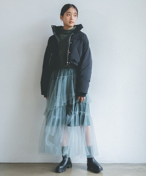 REDYAZEL（レディアゼル）の「ナイロンスタンドショートダウン（ダウンジャケット/コート・レディース・ブルー/オフホワイト/ブラック・SMALL/MEDIUM）」の17枚目の写真