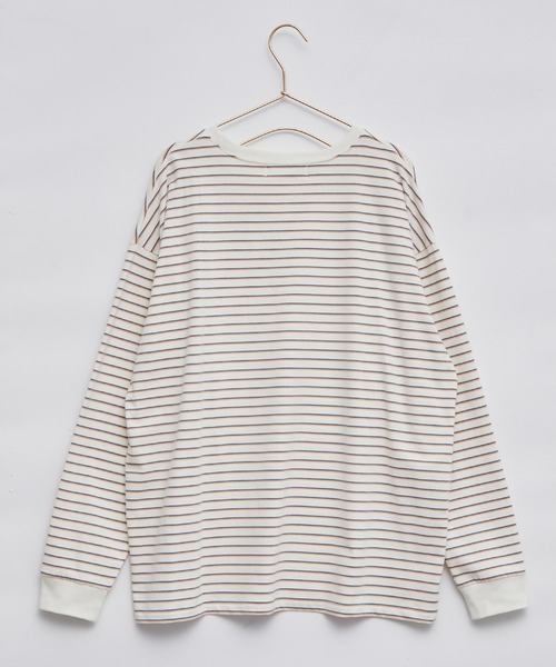 ROPE' PICNIC(ロペピクニック)の「【一部店舗限定】おもちくん×ROPE' PICNIC/マルチボーダーロングTシャツ(Tシャツ/カットソー・レディース・ホワイト系その他・38)」の9枚目の写真