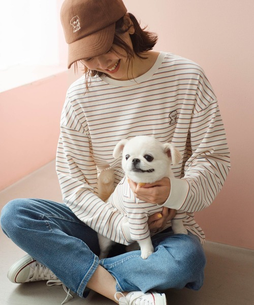 ROPE' PICNIC(ロペピクニック)の「【一部店舗限定】おもちくん×ROPE' PICNIC/マルチボーダーロングTシャツ(Tシャツ/カットソー・レディース・ホワイト系その他・38)」の12枚目の写真