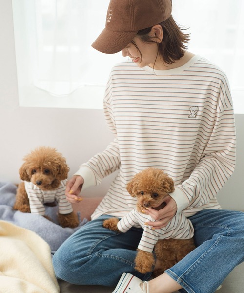 ROPE' PICNIC(ロペピクニック)の「【一部店舗限定】おもちくん×ROPE' PICNIC/マルチボーダーロングTシャツ(Tシャツ/カットソー・レディース・ホワイト系その他・38)」の13枚目の写真