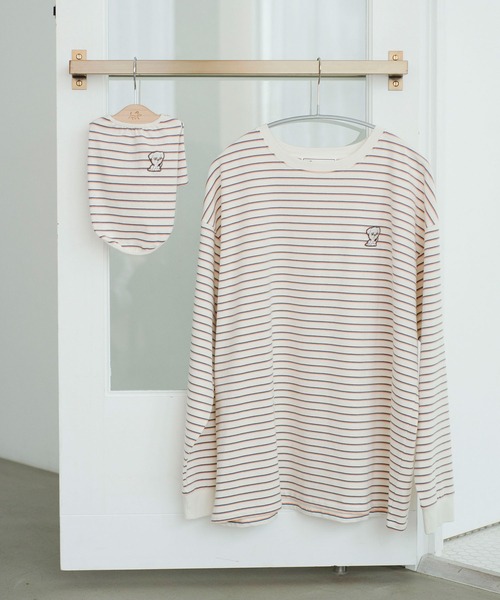 ROPE' PICNIC(ロペピクニック)の「【一部店舗限定】おもちくん×ROPE' PICNIC/マルチボーダーロングTシャツ(Tシャツ/カットソー・レディース・ホワイト系その他・38)」の15枚目の写真