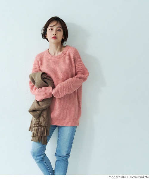 coca（coca）（コカ）の「ヤック風エポーレットスリーブプルオーバー（ニット/セーター・レディース・チャコール/ピンク・M/L）」の10枚目の写真