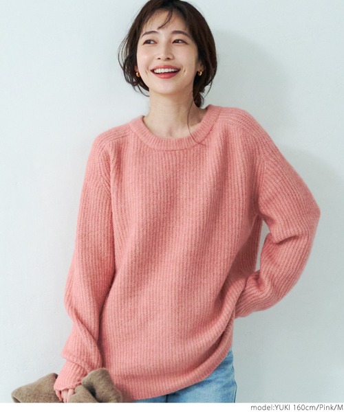 coca（coca）（コカ）の「ヤック風エポーレットスリーブプルオーバー（ニット/セーター・レディース・チャコール/ピンク・M/L）」の11枚目の写真