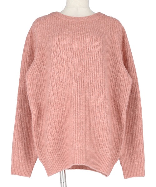 coca（coca）（コカ）の「ヤック風エポーレットスリーブプルオーバー（ニット/セーター・レディース・チャコール/ピンク・M/L）」の14枚目の写真