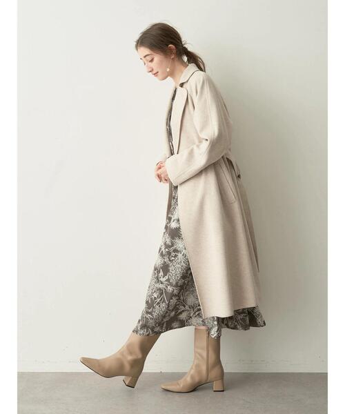 YECCA VECCA（イェッカヴェッカ）の「ライトニットビーバートレンチコート（トレンチコート・レディース・ベージュ/オレンジ/モカ・FREE）」の11枚目の写真