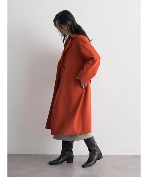 YECCA VECCA（イェッカヴェッカ）の「ライトニットビーバートレンチコート（トレンチコート・レディース・ベージュ/オレンジ/モカ・FREE）」の20枚目の写真