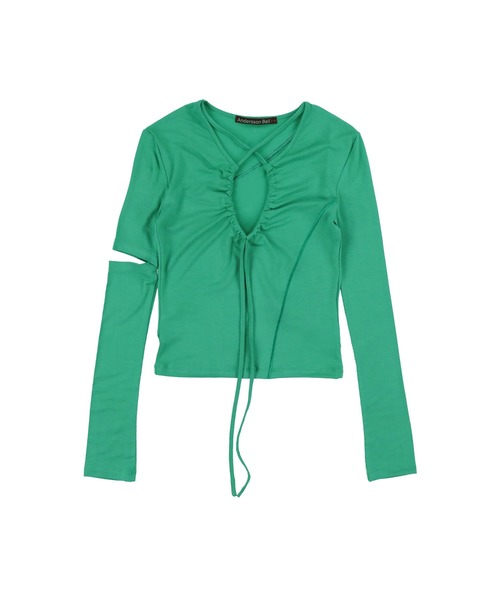 ANDERSSON BELL(アンダースンベル)の「【Andersson Bell】EDIE CROSS STRING EMBROIDERED(Tシャツ/カットソー・レディース・ライトグリーン/オレンジ/グリーン・XS/S)」の14枚目の写真