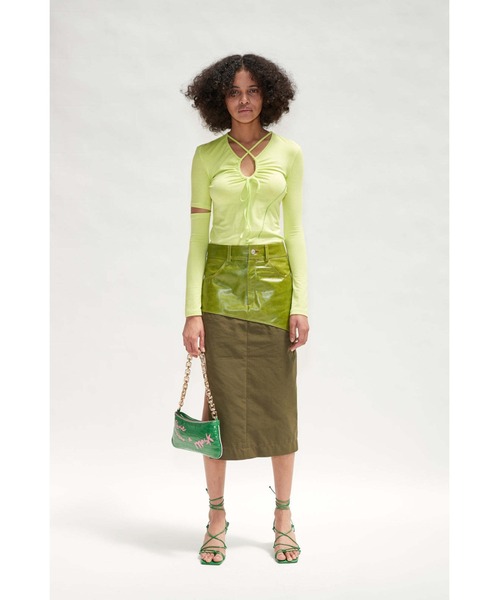 ANDERSSON BELL(アンダースンベル)の「【Andersson Bell】EDIE CROSS STRING EMBROIDERED(Tシャツ/カットソー・レディース・ライトグリーン/オレンジ/グリーン・XS/S)」の12枚目の写真