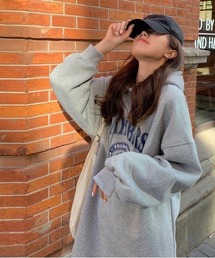 裏起毛 パーカーワンピース
