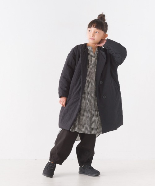 キッズ撥水加工ステッチレス2Wayロングコート