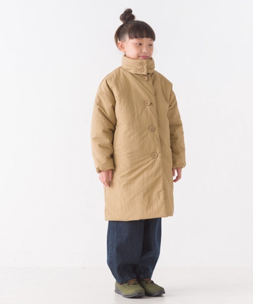 キッズ撥水加工ステッチレス2Wayロングコート