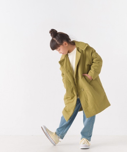 キッズ撥水加工ステッチレス2Wayロングコート