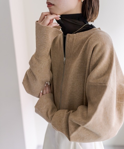 mystic(ミスティック)の「【カラー展開豊富】シアーハイネックプルオーバー(Tシャツ/カットソー・レディース・アイボリー/ブラック/ブルー/グレー/オレンジ・FREE)」の7枚目の写真