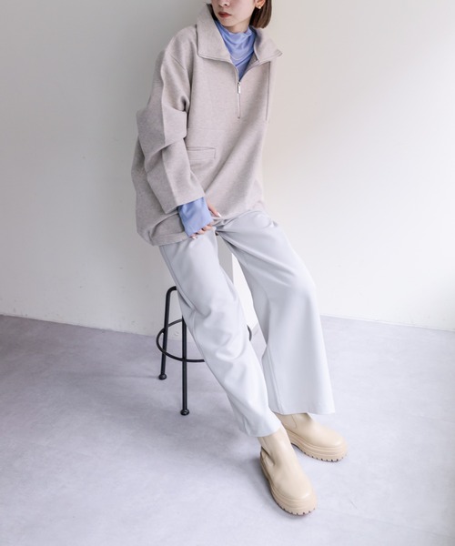 mystic(ミスティック)の「【カラー展開豊富】シアーハイネックプルオーバー(Tシャツ/カットソー・レディース・アイボリー/ブラック/ブルー/グレー/オレンジ・FREE)」の17枚目の写真