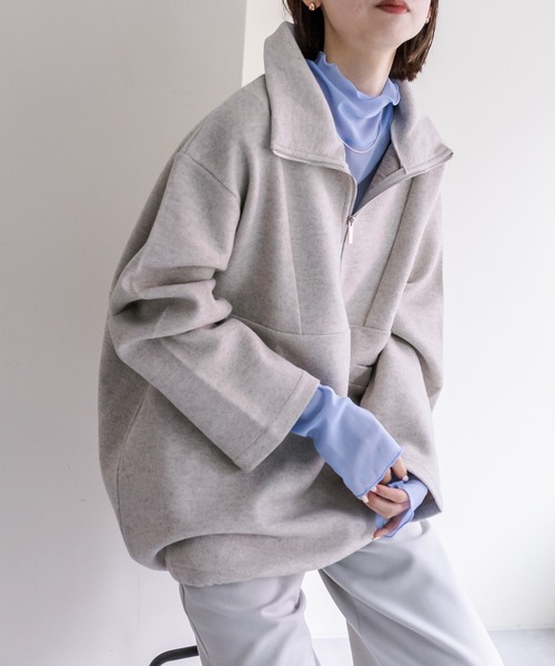 mystic(ミスティック)の「【カラー展開豊富】シアーハイネックプルオーバー(Tシャツ/カットソー・レディース・アイボリー/ブラック/ブルー/グレー/オレンジ・FREE)」の18枚目の写真