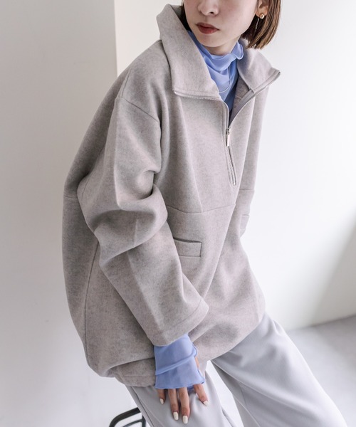 mystic(ミスティック)の「【カラー展開豊富】シアーハイネックプルオーバー(Tシャツ/カットソー・レディース・アイボリー/ブラック/ブルー/グレー/オレンジ・FREE)」の20枚目の写真