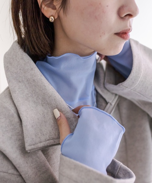 mystic(ミスティック)の「【カラー展開豊富】シアーハイネックプルオーバー(Tシャツ/カットソー・レディース・アイボリー/ブラック/ブルー/グレー/オレンジ・FREE)」の21枚目の写真