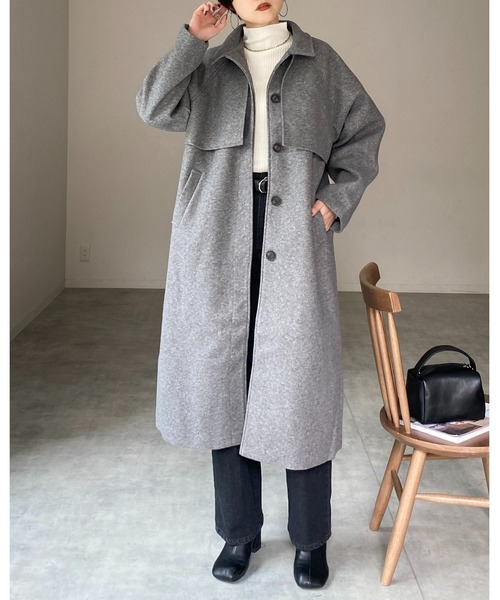 She's Closet（シーズクローゼット）の「プチハイネックタイト長袖リブニットプルオーバー（ニット/セーター・レディース・オフホワイト/グレー/ブラック/アイボリー/ミント/ベージュ/パープル/グリーン/スモークピンク/ブルー/マスタード/グレイッシュベージュ・M/L）」の22枚目の写真