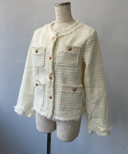 c.u.l(シーユーエル)の「フリンジ ツイードジャケット culw345(ノー c.u.l(シーユーエル)の「フリンジ ツイードジャケット culw345(ノー