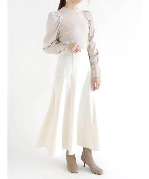 Te chichi(テチチ)の「【貴島明日香コラボ】ウーリッシュロングフレアスカート(スカート・レディース・オフホワイト/イエロー/カーキ・SMALL/MEDIUM)」の21枚目の写真