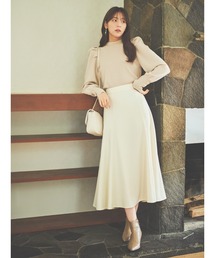 Te chichi | 【貴島明日香コラボ】ウーリッシュロングフレアスカート(スカート)