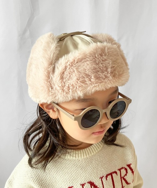 CIAOPANIC TYPY（チャオパニックティピー）の「【KIDS】フライトキャップ（キャップ・キッズ・アイボリー/ブラック・ONE SIZE）」の2枚目の写真