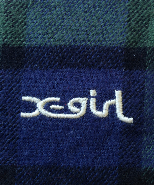 X-girl（エックスガール）の「SHAGGY PLAID SHIRT DRESS（ワンピース・レディース・レッド/グリーン/ネイビー・1/2）」の15枚目の写真