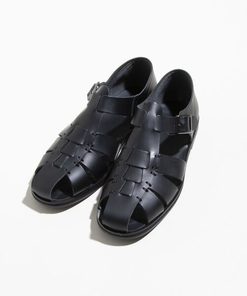 GLOSTER（グロスター）の「【GLOSTER/グロスター】レザーグルカサンダル GURKA SANDALS（サンダル・メンズ・ブラック・26/27/28）」の2枚目の写真