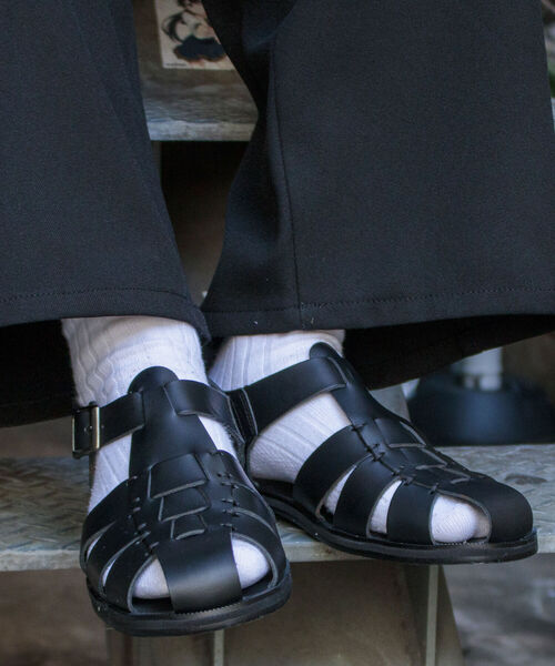 GLOSTER（グロスター）の「【GLOSTER/グロスター】レザーグルカサンダル GURKA SANDALS（サンダル・メンズ・ブラック・26/27/28）」の14枚目の写真