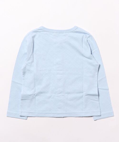 KP（ケーピー）の「TioTio抗ウィルス加工/ダイヤジャガード天竺の前ボタンカーディガン(100～130)（カーディガン/ボレロ・キッズ・ブルー/オフホワイト・110cm/120cm/130cm/100cm）」の9枚目の写真