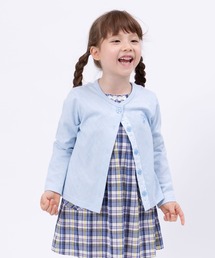 KP | TioTio抗ウィルス加工/ダイヤジャガード天竺の前ボタンカーディガン(100～130)(カーディガン/ボレロ)
