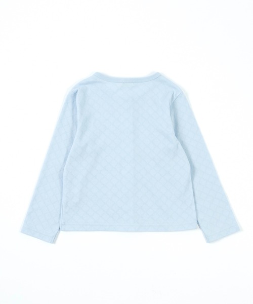 KP（ケーピー）の「TioTio抗ウィルス加工/ダイヤジャガード天竺の前ボタンカーディガン(100～130)（カーディガン/ボレロ・キッズ・ブルー/オフホワイト・110cm/120cm/130cm/100cm）」の8枚目の写真