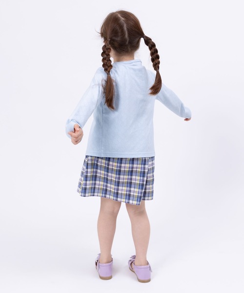 KP（ケーピー）の「TioTio抗ウィルス加工/ダイヤジャガード天竺の前ボタンカーディガン(100～130)（カーディガン/ボレロ・キッズ・ブルー/オフホワイト・110cm/120cm/130cm/100cm）」の15枚目の写真