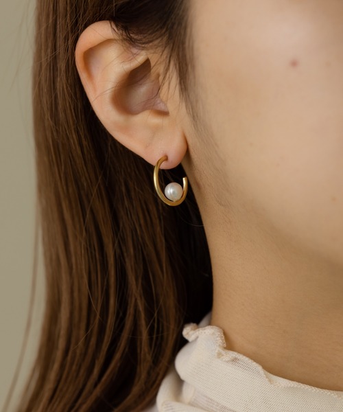 VATSURICA（バツリカ）の「〈VATSURICA〉silver 925 / 金属アレルギー対応 / 一粒 パール ラウンド ピアス（ピアス（両耳用）・レディース・シルバー/ゴールド・FREE）」の12枚目の写真