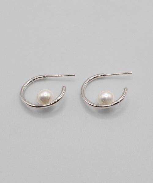 VATSURICA（バツリカ）の「〈VATSURICA〉silver 925 / 金属アレルギー対応 / 一粒 パール ラウンド ピアス（ピアス（両耳用）・レディース・シルバー/ゴールド・FREE）」の7枚目の写真