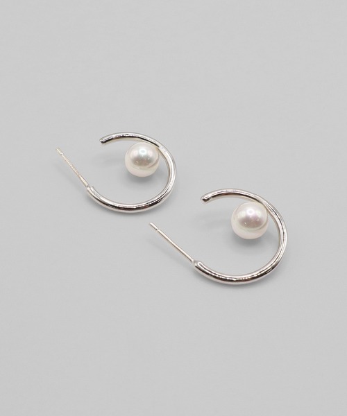 VATSURICA（バツリカ）の「〈VATSURICA〉silver 925 / 金属アレルギー対応 / 一粒 パール ラウンド ピアス（ピアス（両耳用）・レディース・シルバー/ゴールド・FREE）」の5枚目の写真