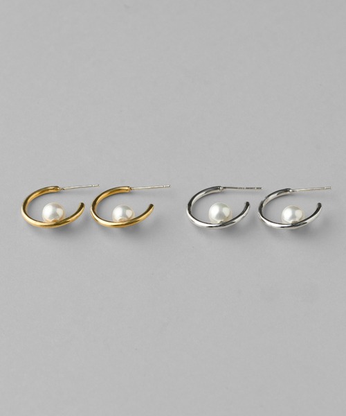 VATSURICA（バツリカ）の「〈VATSURICA〉silver 925 / 金属アレルギー対応 / 一粒 パール ラウンド ピアス（ピアス（両耳用）・レディース・シルバー/ゴールド・FREE）」の3枚目の写真