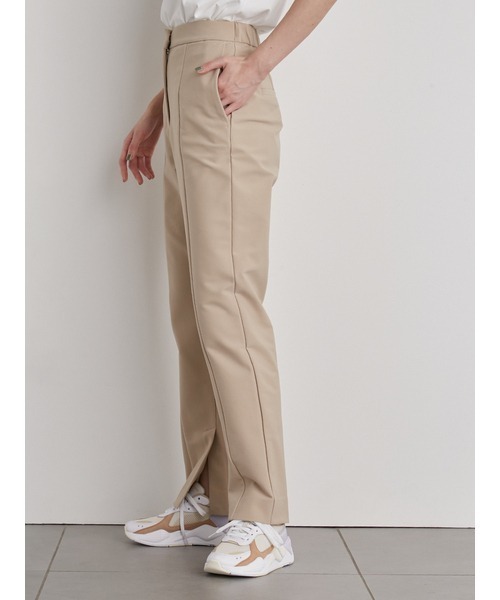 emmi（エミ）の「【emmi atelier】ワンダーシェイプストレートパンツ（スラックス・レディース・ベージュ/ブラック・0/1）」の6枚目の写真