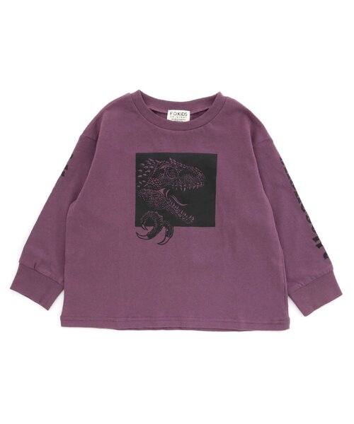 F.O.KIDS(エフオーキッズ)の「ALLOSAURUS BOX TEE(Tシャツ/カットソー・キッズ・ベージュ/パープル/チャコール・140/120/80/130/95/90/100/110)」の7枚目の写真