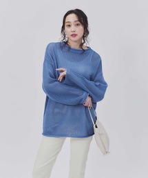 【BACK NUMBER】透かし編みニット