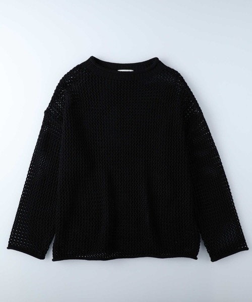 BACK NUMBER(バックナンバー)の「【BACK NUMBER】透かし編みニット(ニット/セーター・レディース・ネイビー×ホワイト/ブラック/ブルー・M/L)」の15枚目の写真