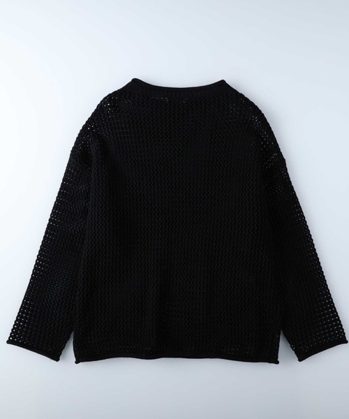 BACK NUMBER(バックナンバー)の「【BACK NUMBER】透かし編みニット(ニット/セーター・レディース・ネイビー×ホワイト/ブラック/ブルー・M/L)」の14枚目の写真
