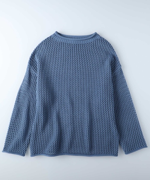 BACK NUMBER(バックナンバー)の「【BACK NUMBER】透かし編みニット(ニット/セーター・レディース・ネイビー×ホワイト/ブラック/ブルー・M/L)」の13枚目の写真