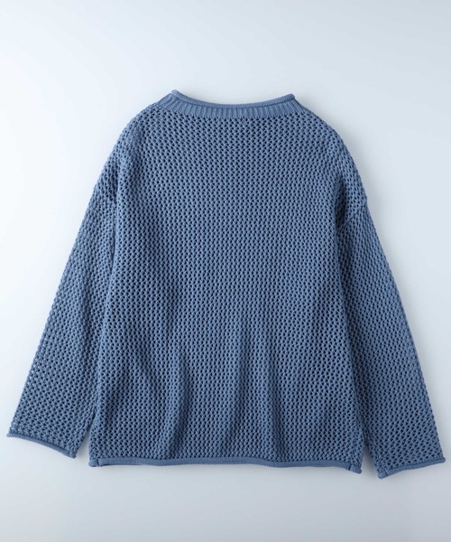 BACK NUMBER(バックナンバー)の「【BACK NUMBER】透かし編みニット(ニット/セーター・レディース・ネイビー×ホワイト/ブラック/ブルー・M/L)」の12枚目の写真