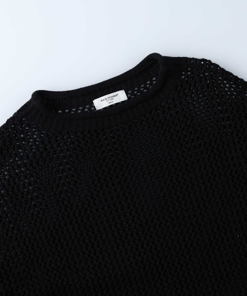 BACK NUMBER(バックナンバー)の「【BACK NUMBER】透かし編みニット(ニット/セーター・レディース・ネイビー×ホワイト/ブラック/ブルー・M/L)」の9枚目の写真