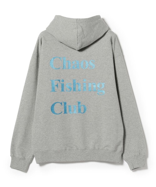 BEAMS T（ビームスティー）の「Chaos Fishing Club / LOGO HOODIE（スウェット・メンズ・グレー/ブラック・LARGE/X-LARGE/MEDIUM）」の21枚目の写真