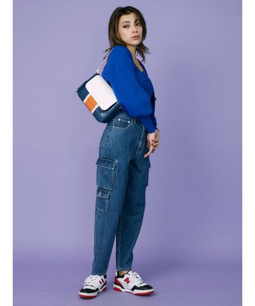 EVRIS（エヴリス）の「カーゴデザインデニムパンツ（デニムパンツ・レディース・インディゴブルー/カーキ・SMALL/MEDIUM）」の10枚目の写真